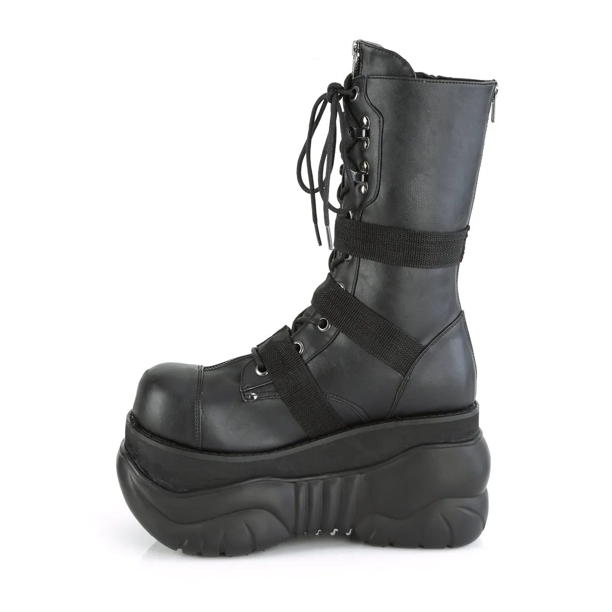 BOXER-230 Demoniacult Alternative Footwear Unisex Lace Up  Platforms Boots
