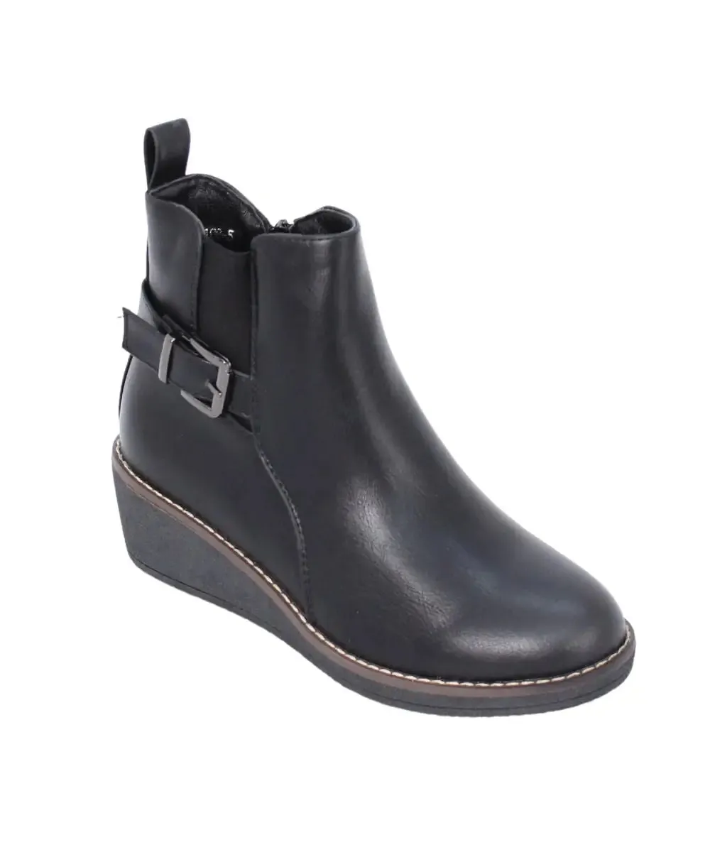 Ladies Savoy Crepe Ankle Boot