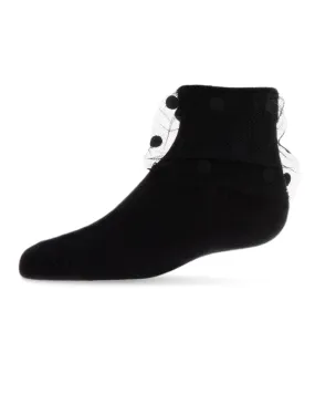 MeMoi Dot Socks Black