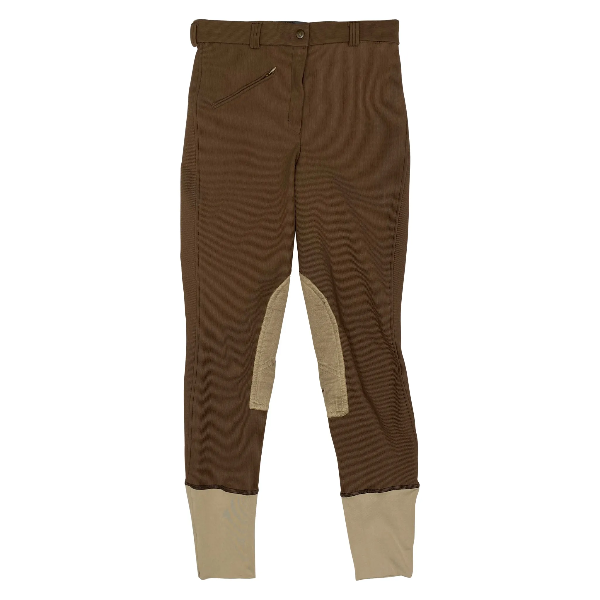 TuffRider Ribbed Breeches in Brown - Women's 28