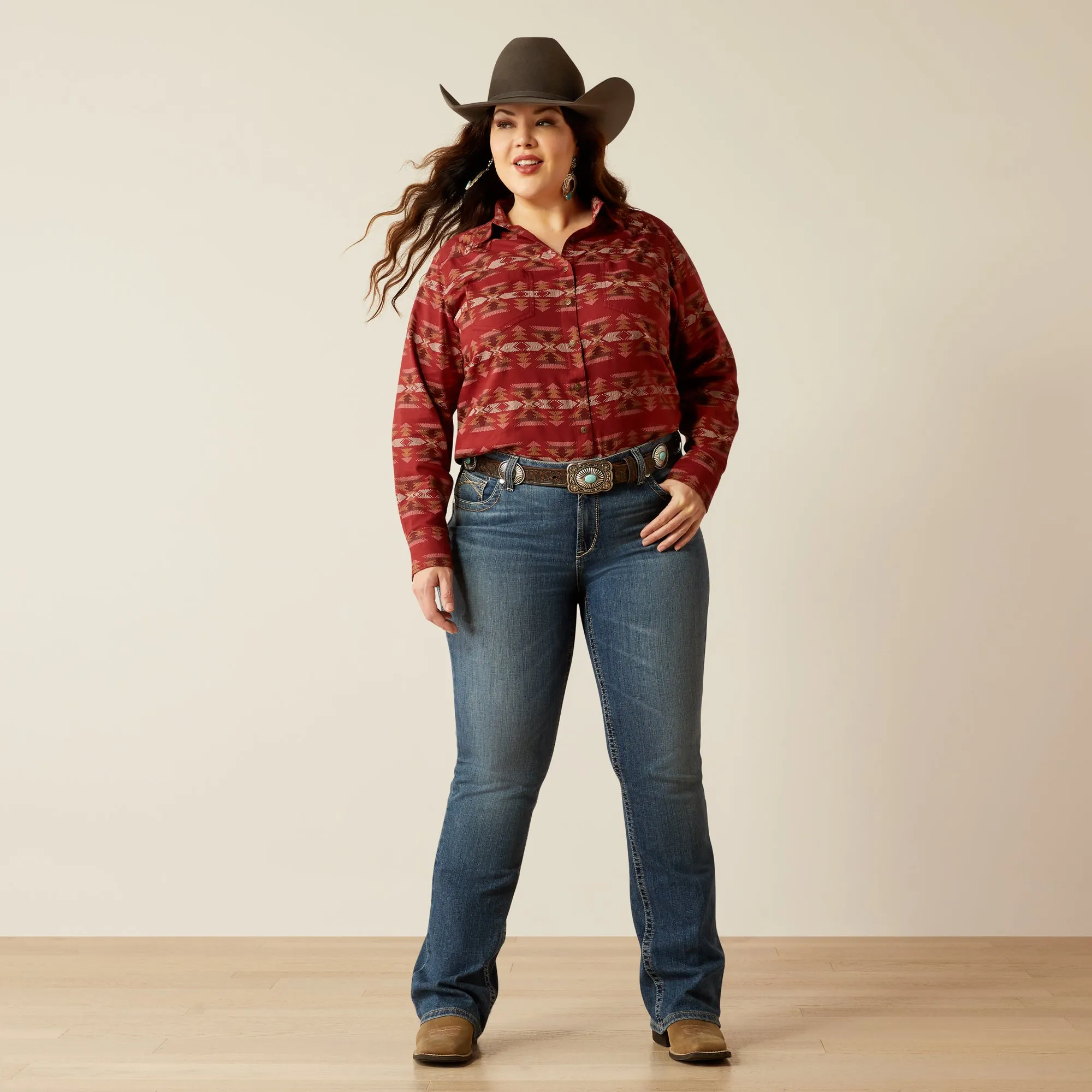 Women's Ariat Mid Rise Amora Boot Cut Jeans #10053527X